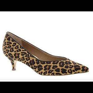 New Vionic Josie Kitten Heel Pumps Leopard Priny